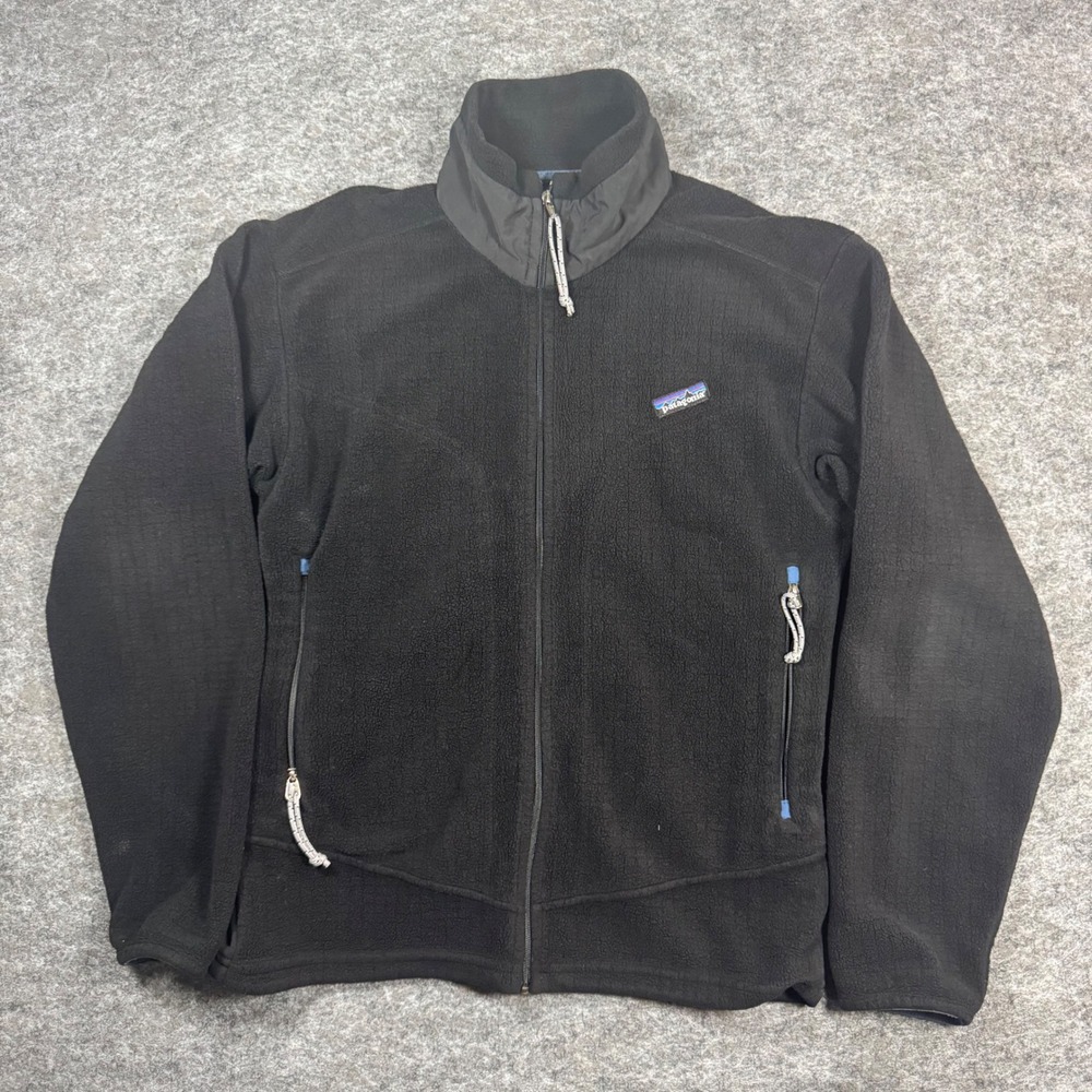 Patagonia R2 Regulator Fleece Jacket Mens S Black Polartec Full Zip USA Made